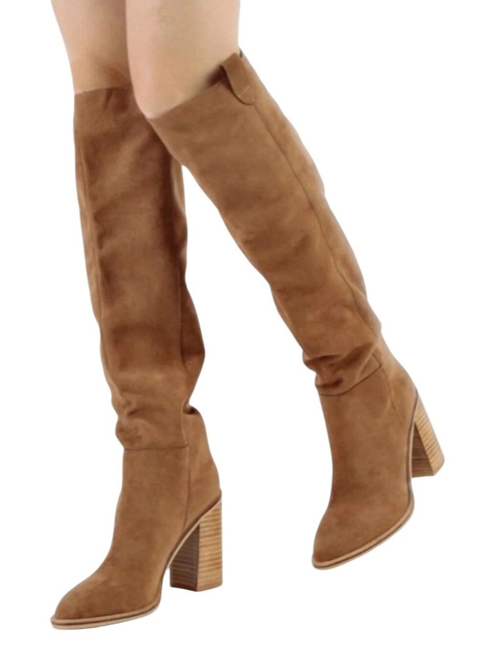 Women's Mi.im Brown Knee High Heeled Boots Sz 8.5